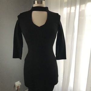 *NEW* LuLus Black Body-Con Long Sleeve Dress
